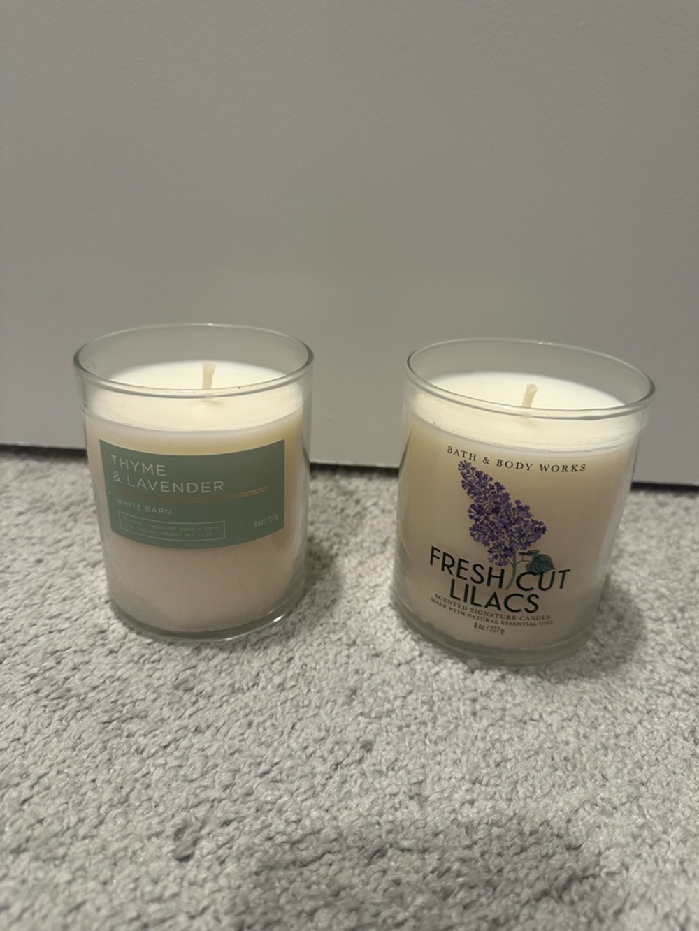 Thyme & Lavender and Fresh Cut Lilacs Candle Duo